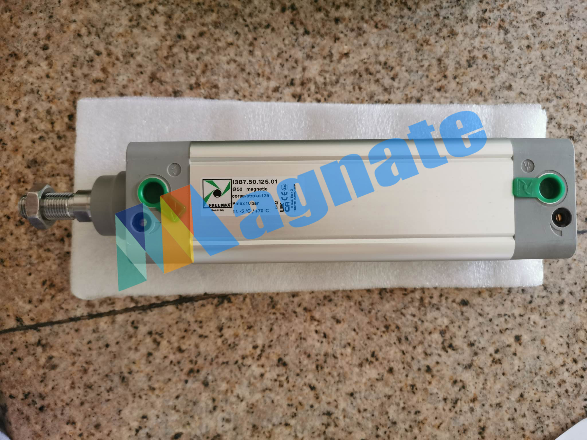 Brand Pneumax Pneumatic Cylinder PN: 1387.50.125.01 50mm x 125mm stroke 10 bar