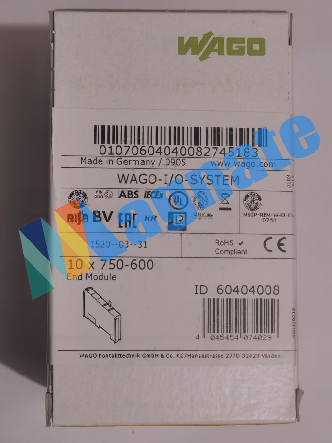 Wago End Module, PN: 750-600